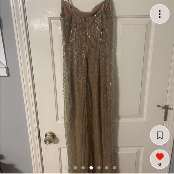 House of Cb Alondra Cafe au lait beaded maxi dress - Picture 5 of 8